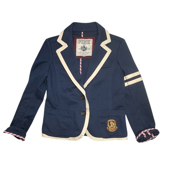 PINK Victoria's Secret Academia Blazer Navy Ladies XS Academic - Picture 1 of 6